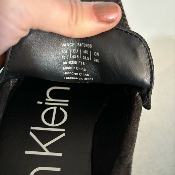 Calvin Klein Vance brown suede slip on loafers in size 10.5 - Picture 4 of 10